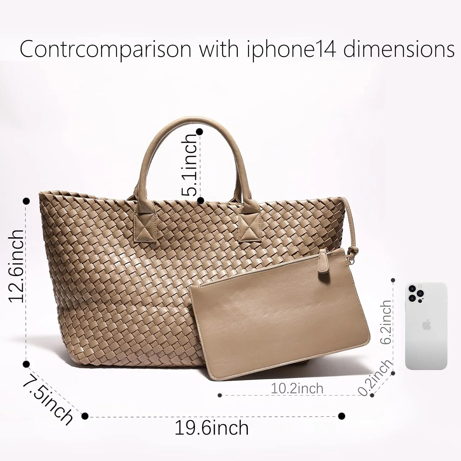 Woven Bag Shopper Bag Travel Handbags and Purses Women Tote Bag Large Capacity Shoulder Fashion Bags