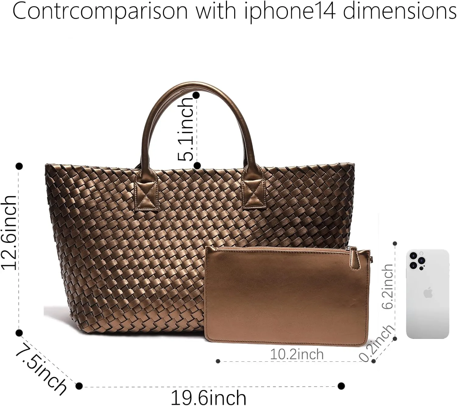 Woven Bag Shopper Bag Travel Handbags and Purses Women Tote Bag Large Capacity Shoulder Fashion Bags