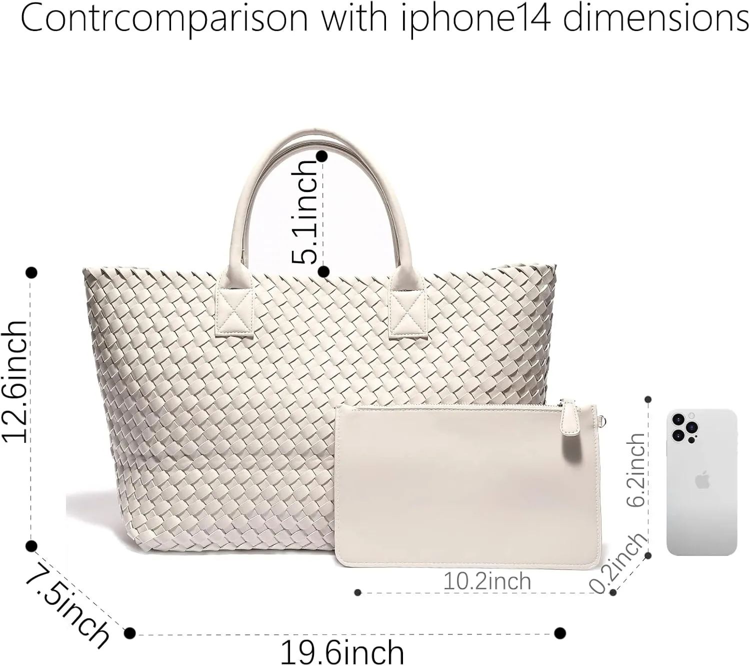 Woven Bag Shopper Bag Travel Handbags and Purses Women Tote Bag Large Capacity Shoulder Fashion Bags