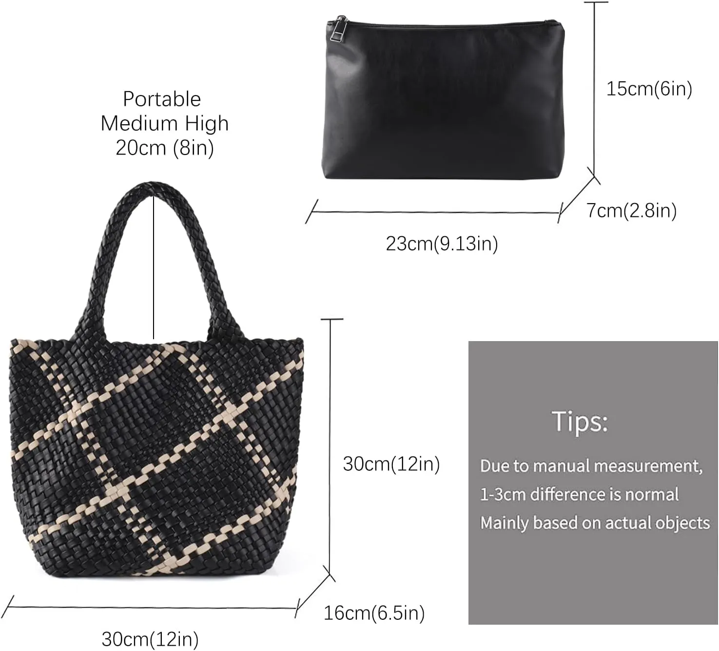 Woven Handbag for Women Top Handle Shoulder Bag Vegan Leather Shopper Bag Large Travel Totes Summer Beach Tote Bags
