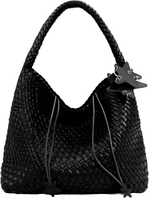 Woven Tote Bag for Women, Shoulder Handbags, Beach Hobo, Handwoven Satchel Underarm Bag, Top-Handle Bag With Purses