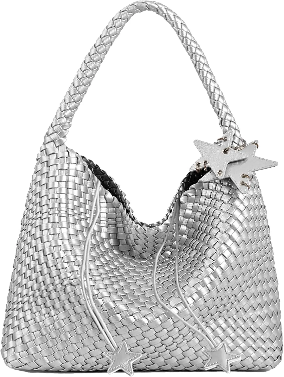 Woven Tote Bag for Women, Shoulder Handbags, Beach Hobo, Handwoven Satchel Underarm Bag, Top-Handle Bag With Purses