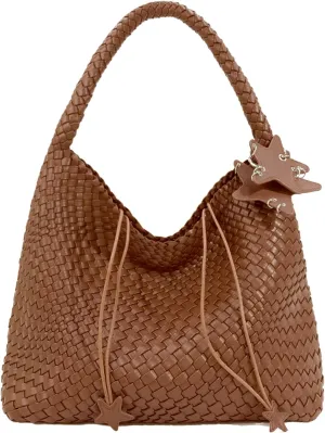 Woven Tote Bag for Women, Shoulder Handbags, Beach Hobo, Handwoven Satchel Underarm Bag, Top-Handle Bag With Purses