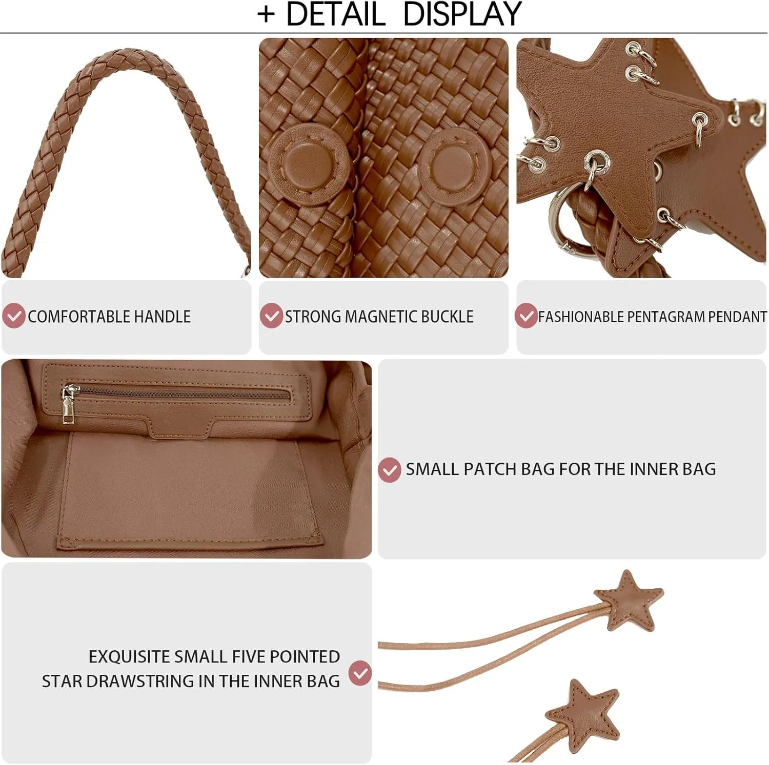 Woven Tote Bag for Women, Shoulder Handbags, Beach Hobo, Handwoven Satchel Underarm Bag, Top-Handle Bag With Purses