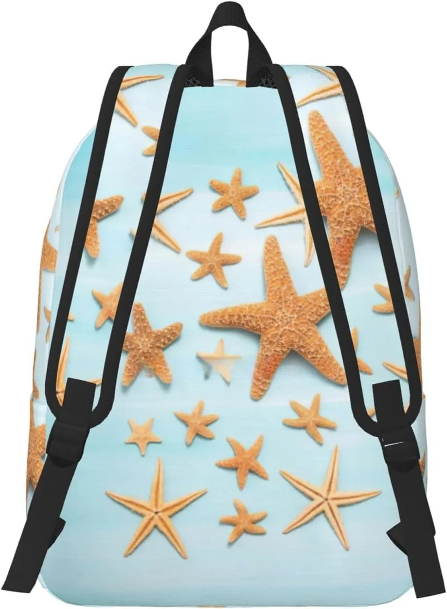 WURTON 3d Beautiful Maritime Summer Print Backpack Casual Bookbag Men Women Laptop Lightweight Cute Travel Rucksack Bestow