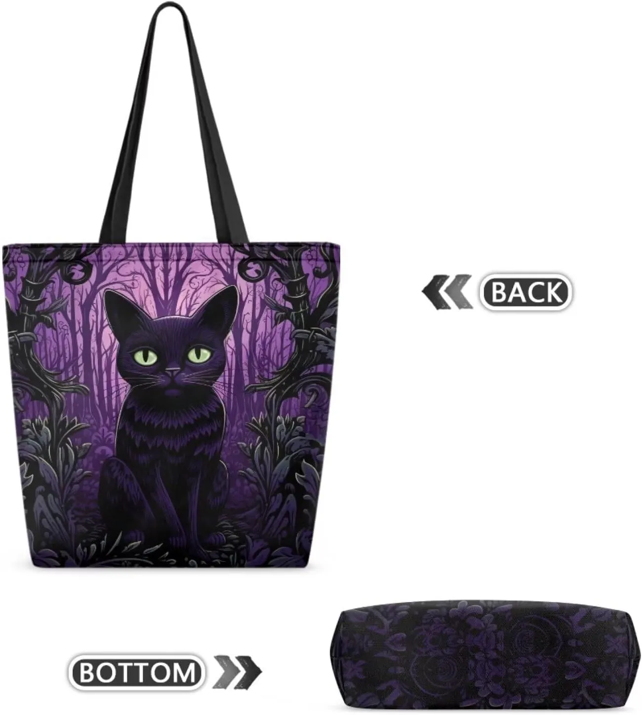 Xpyiqun Canvas Tote Bag for Women Reusable Shopping Bags Large Heavy Duty Kitchen Grocery Bag