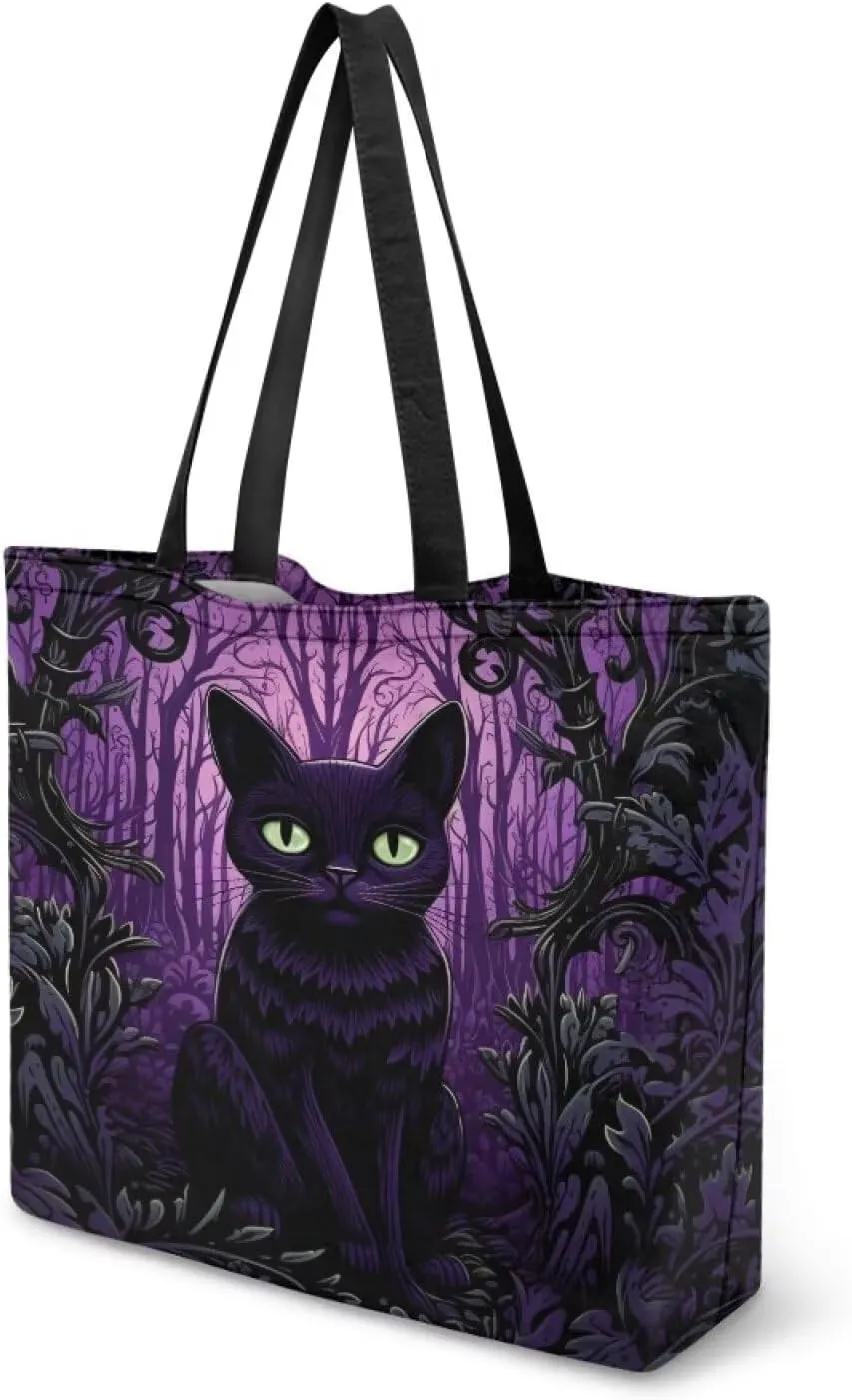 Xpyiqun Canvas Tote Bag for Women Reusable Shopping Bags Large Heavy Duty Kitchen Grocery Bag