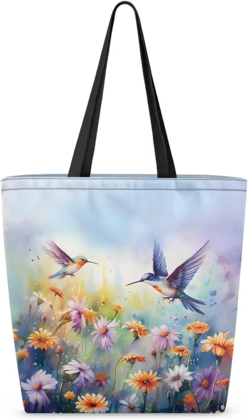 Xpyiqun Canvas Tote Bag Reusabl Grocery Bags Aesthetic Totes Shopping Bag Travel Beach Bags