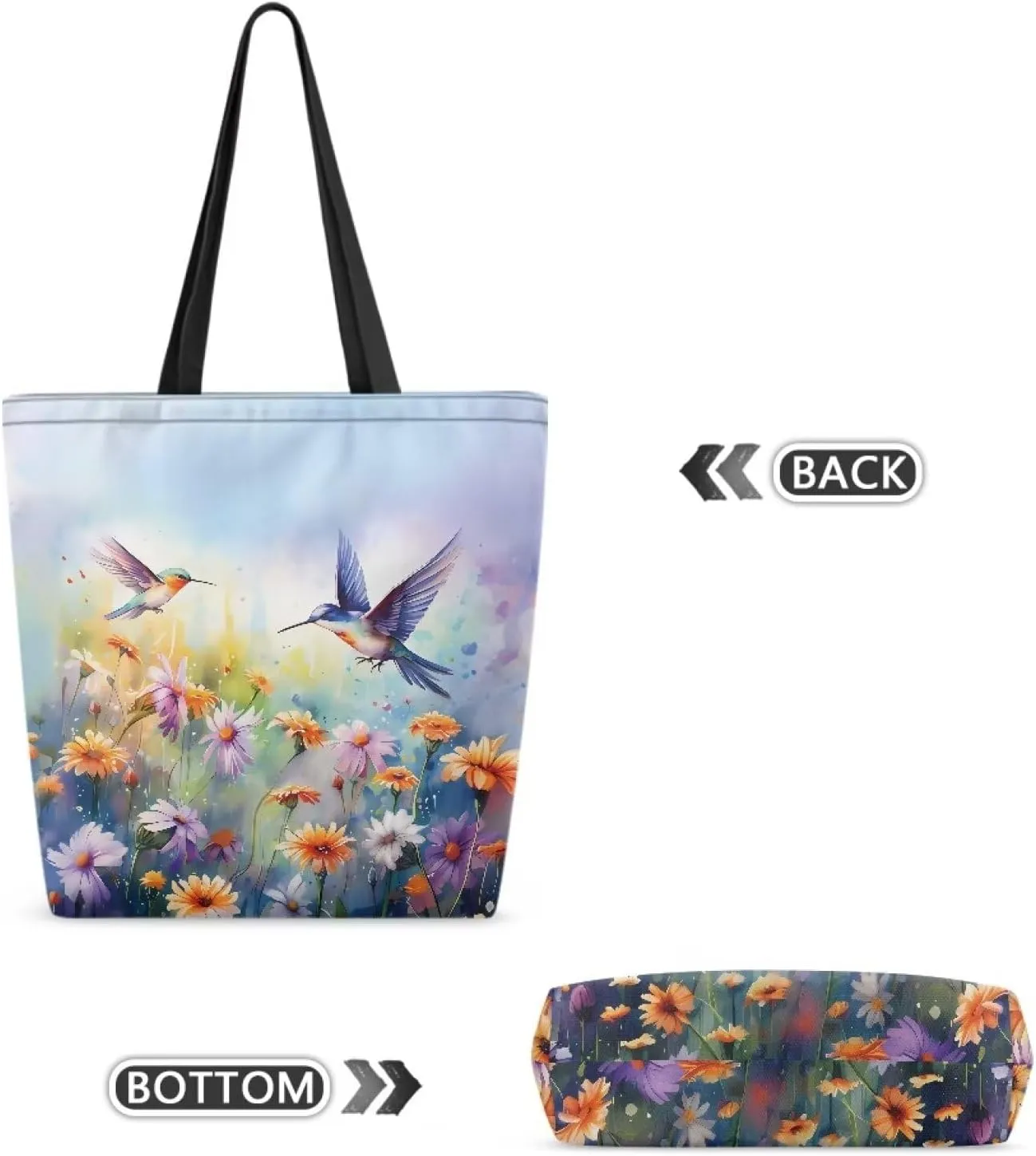 Xpyiqun Canvas Tote Bag Reusabl Grocery Bags Aesthetic Totes Shopping Bag Travel Beach Bags