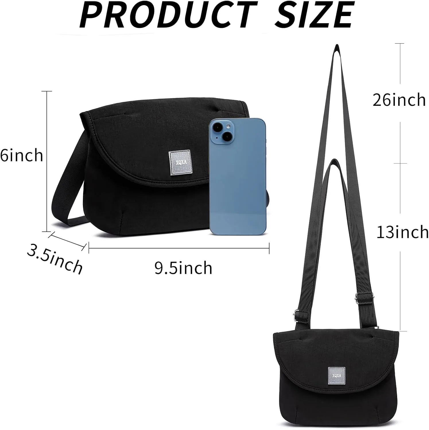 XQXA Crossbody Bags for Women Trendy Small Tote Bag with Adjustable Strap Sling Crossbody Shoulder Bag for Travel/Work
