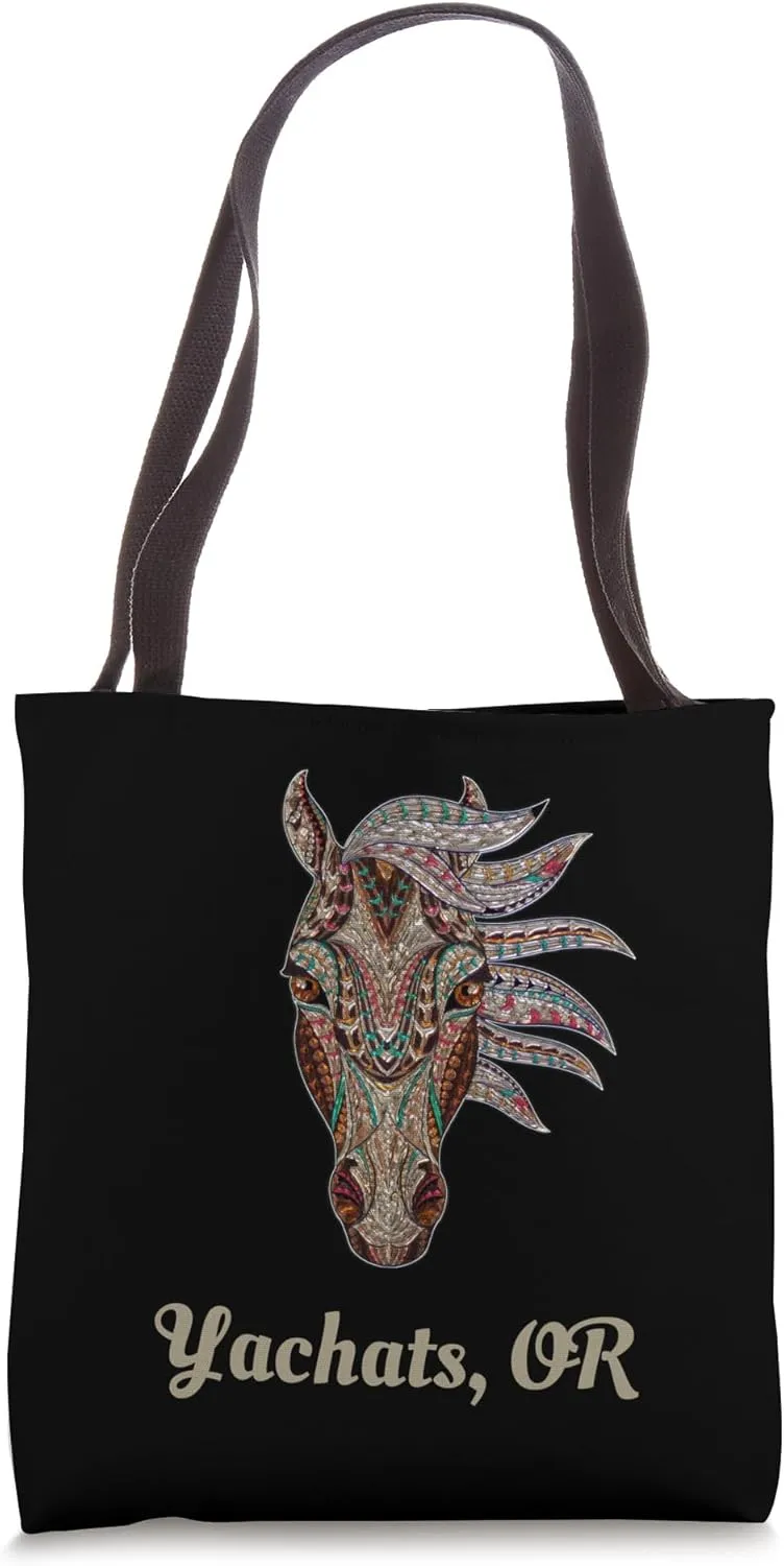 Yachats, Oregon Geometric Tribal Country Art Tote Bag