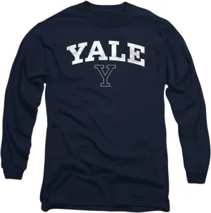 Yale University Official Bulldogs Logo Unisex Adult Long-Sleeve T Shirt