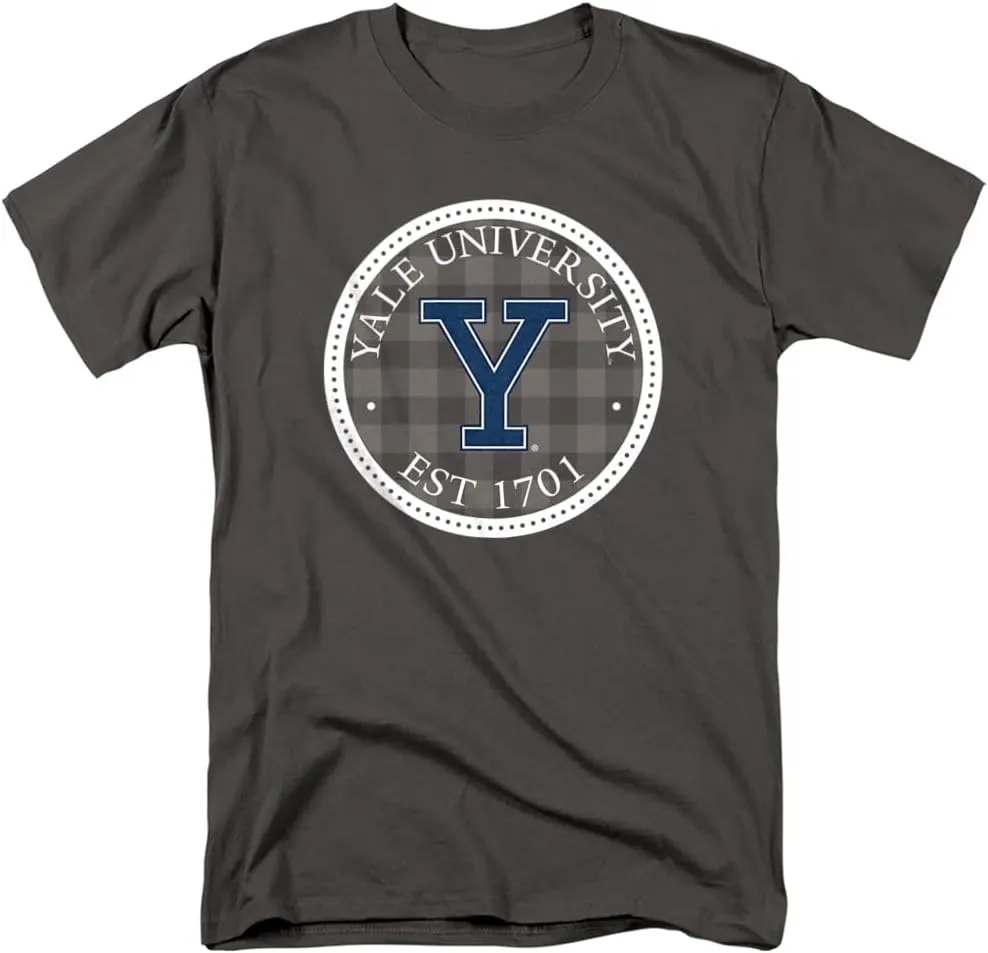 Yale University Official Plaid Badge Unisex Adult T Shirt