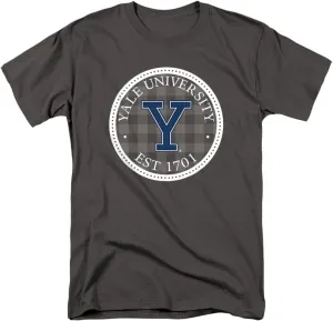 Yale University Official Plaid Badge Unisex Adult T Shirt