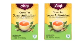YOGI Organic 2 PACK (32 TEA BAGS )Tea Green Detox Herbal Blends Over 40 Different Flavors to choose from (GREEN TEA SUPER ANTIOXIDANT)