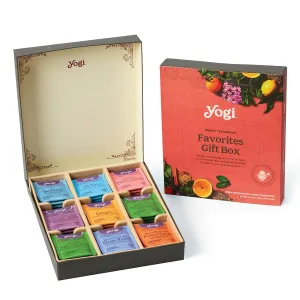 Yogi Organic Tea Sampler Gift Box - Assorted Delicious Wellness Teas - 9 Favorite Herbal, Green & Black Teas - Tea Gift Set & Variety Pack (45 Tea Bags)