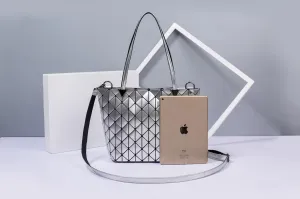 Yoney Geometric Crossbody Bag Handbags Shard Lattice Eco-Friendly Artificial Leather fashion geometric handbags for women (blue)