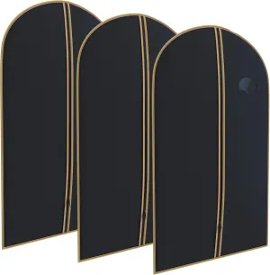 Your Bags Black With Gold Trim Suit Garment Travel Bags 3 Pack - 40" X 24"