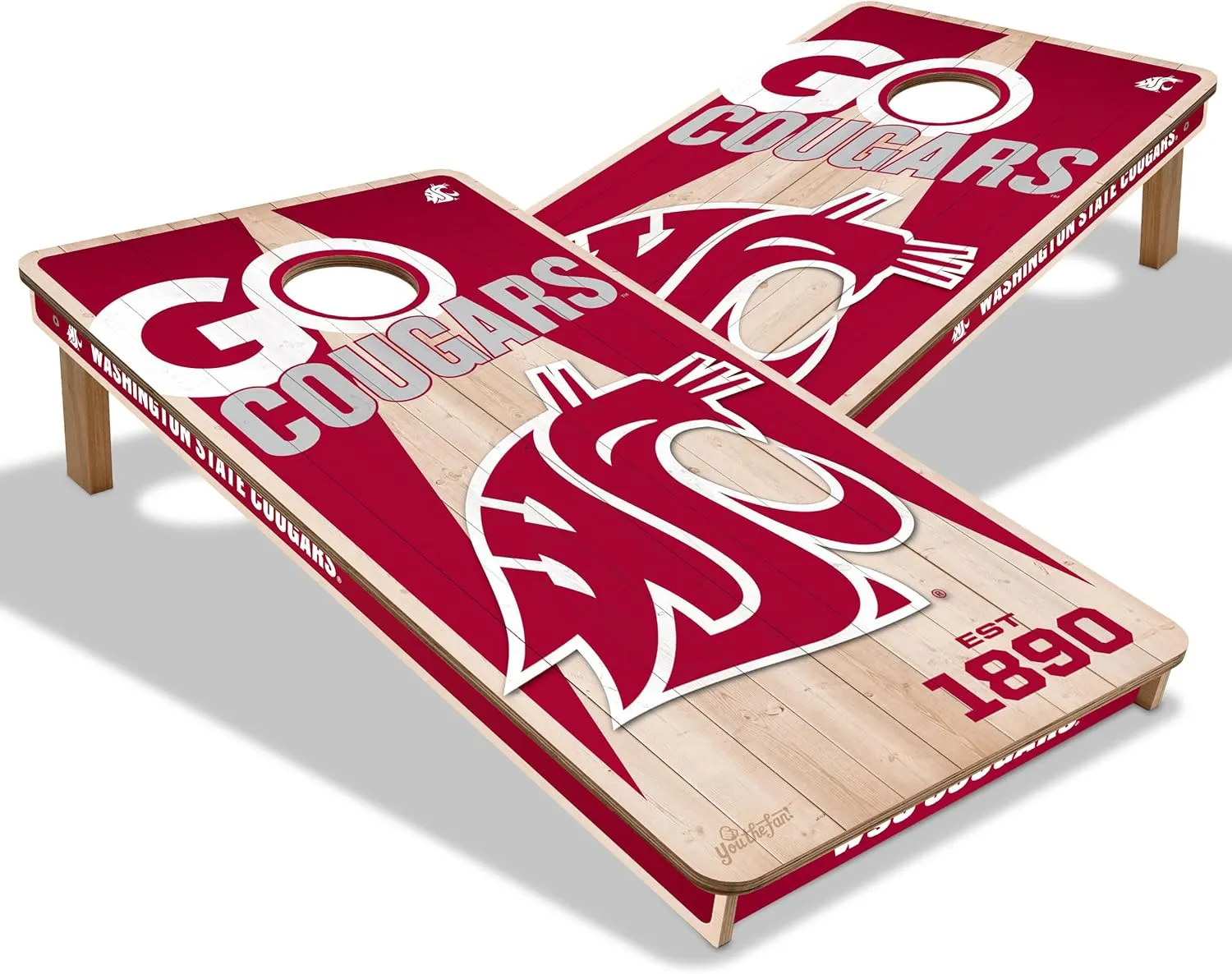 YouTheFan NCAA 2’ x 4’ Professional Wood Cornhole Game