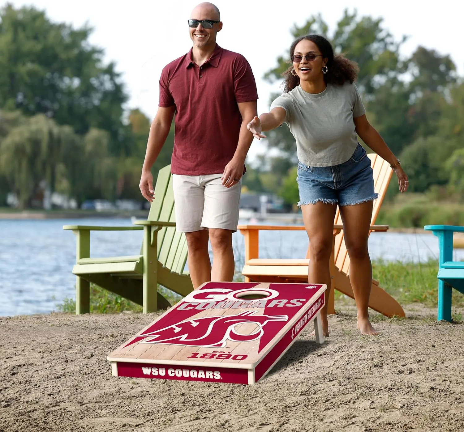 YouTheFan NCAA 2’ x 4’ Professional Wood Cornhole Game