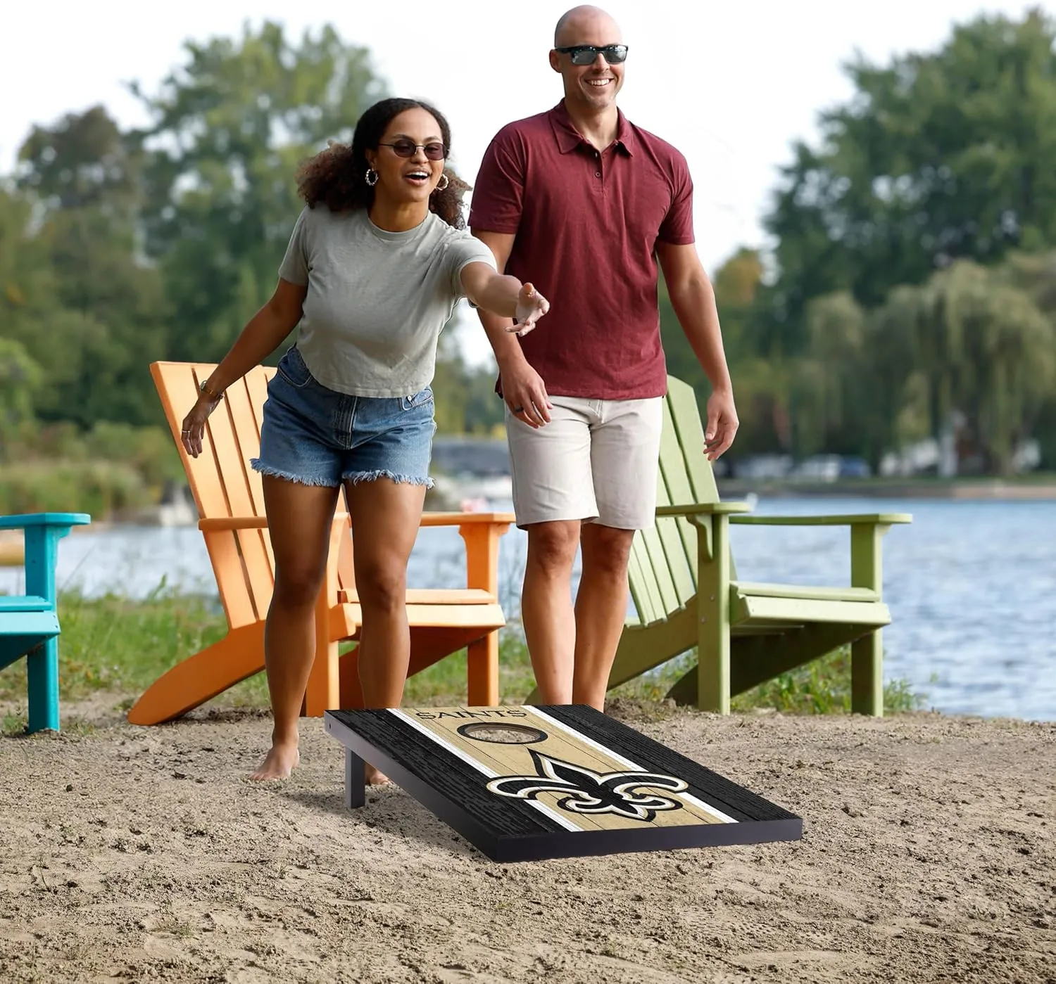 YouTheFan NFL 2' x 3' Portable Cornhole Game with Logo Bags