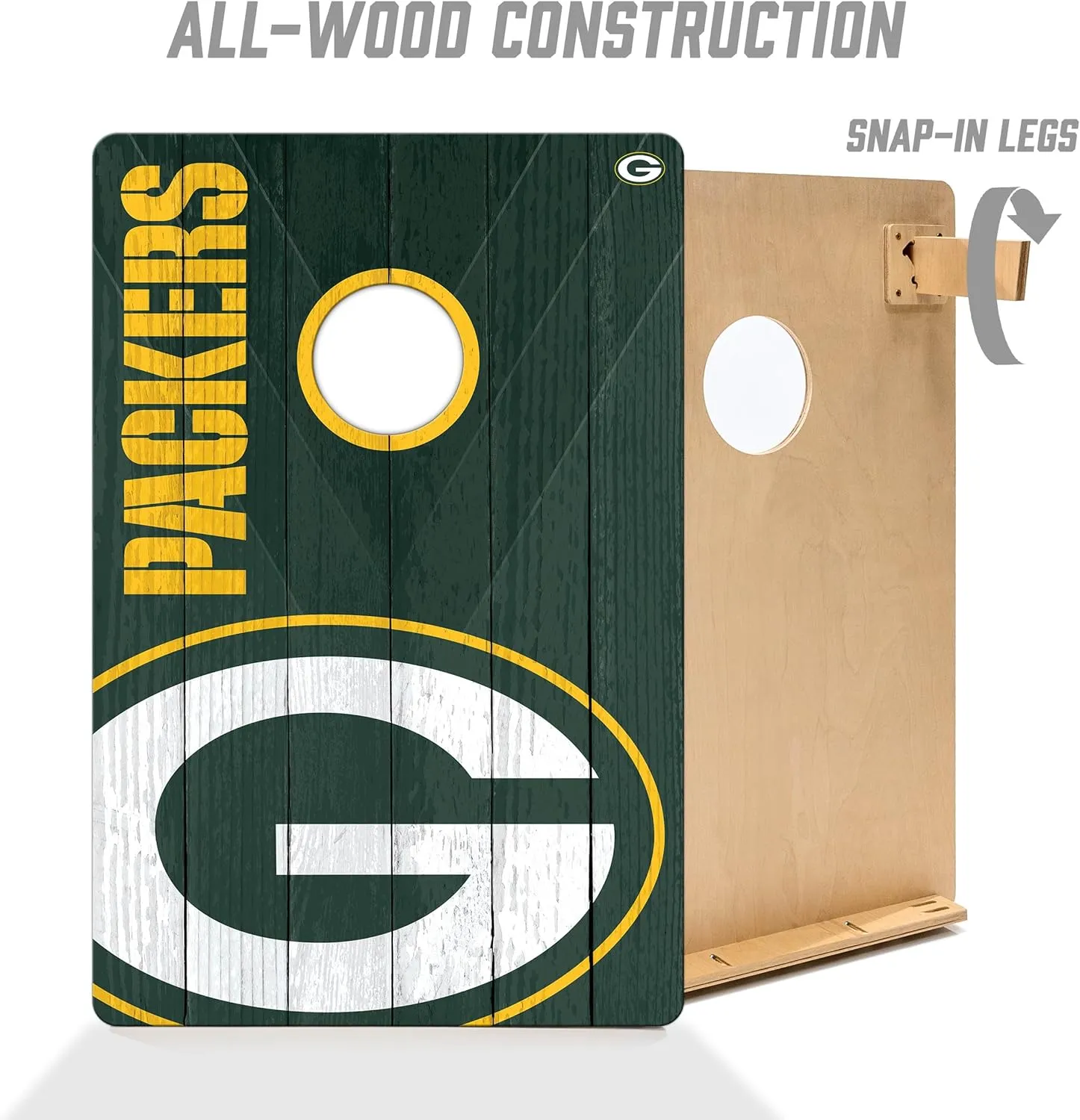 YouTheFan NFL 2’ x 3’ Wood Cornhole Game with Logo Bags
