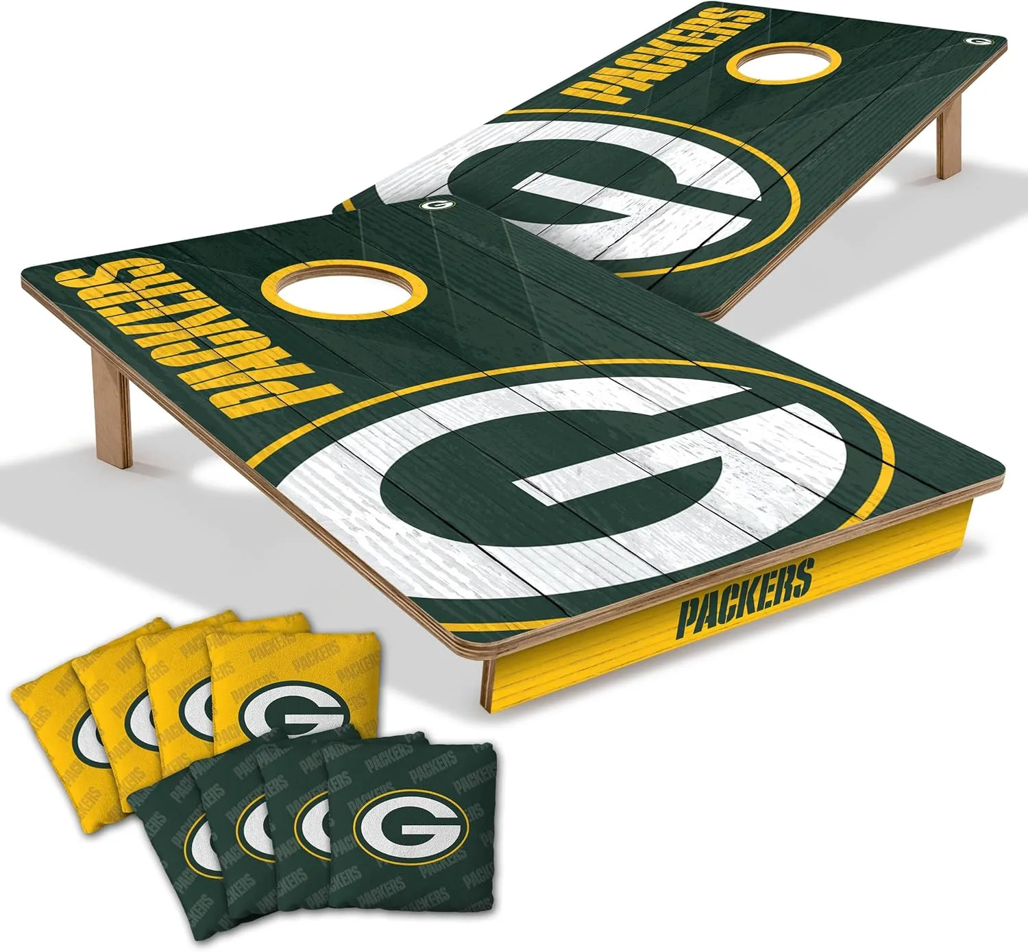 YouTheFan NFL 2’ x 3’ Wood Cornhole Game with Logo Bags