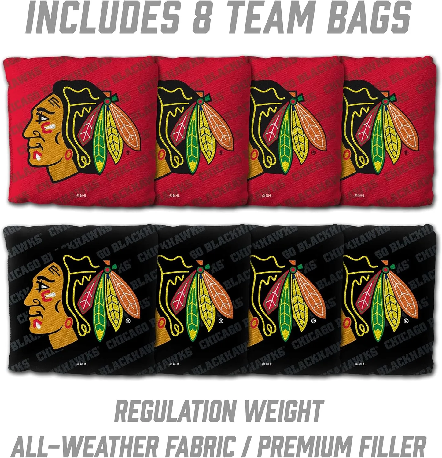 YouTheFan NHL 2’ x 3’ Wood Cornhole Game with Logo Bags