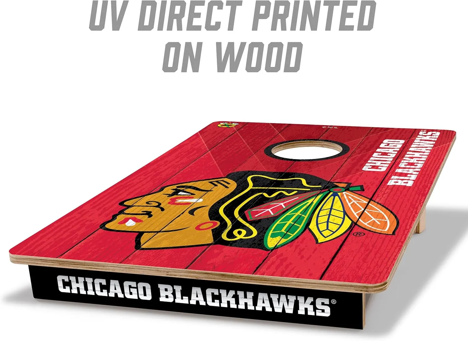 YouTheFan NHL 2’ x 3’ Wood Cornhole Game with Logo Bags
