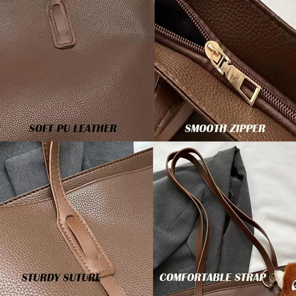 YXQSED Tote Bags for Women's PU Leather Big Purses and handbags ladies Waterproof Big Shoulder Bag