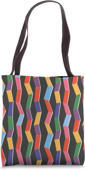 Zig Zag Color Geometric Shapes Abstract Pattern Tote Bag