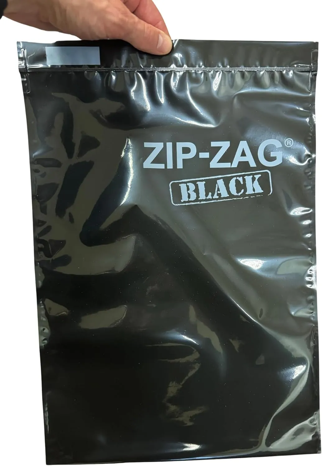 Zip Zag Bag Black (1 LB) 10x One Pound Zipper Bags (16.93" x 11") | Say Goodbye to Stale Herbs And Spices With Food Safe Zipper bags | Resealable, Reusable, Washable, Airtight Bags