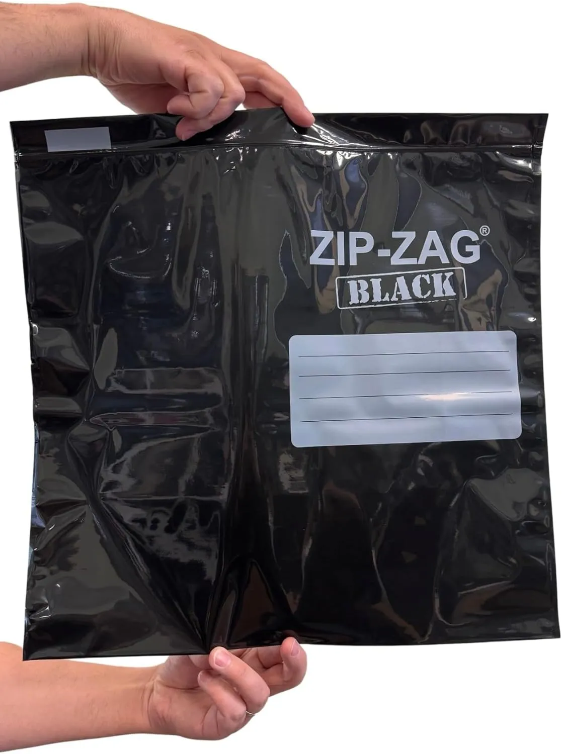 Zip Zag Bag Black (2 LB) 10x Extra Large Zipper Bags (16.93" x 16.93") | Say Goodbye to Stale Herbs And Spices With Food Safe Zipper bags | Resealable, Reusable, Washable, Airtight Bags