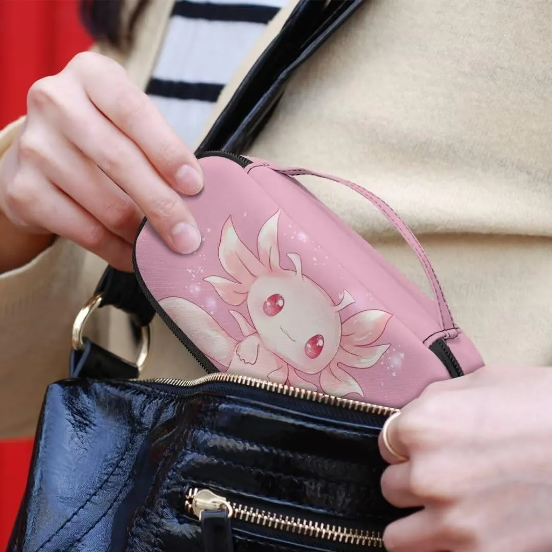 ZOUTAIRONG Axolotl Insulin Cooler Travel Case for Women Diabetic Kit Insulated Organizer Portable Cooling Bag for Insulin Pen and Medication Diabetic Supplies Spring Pink