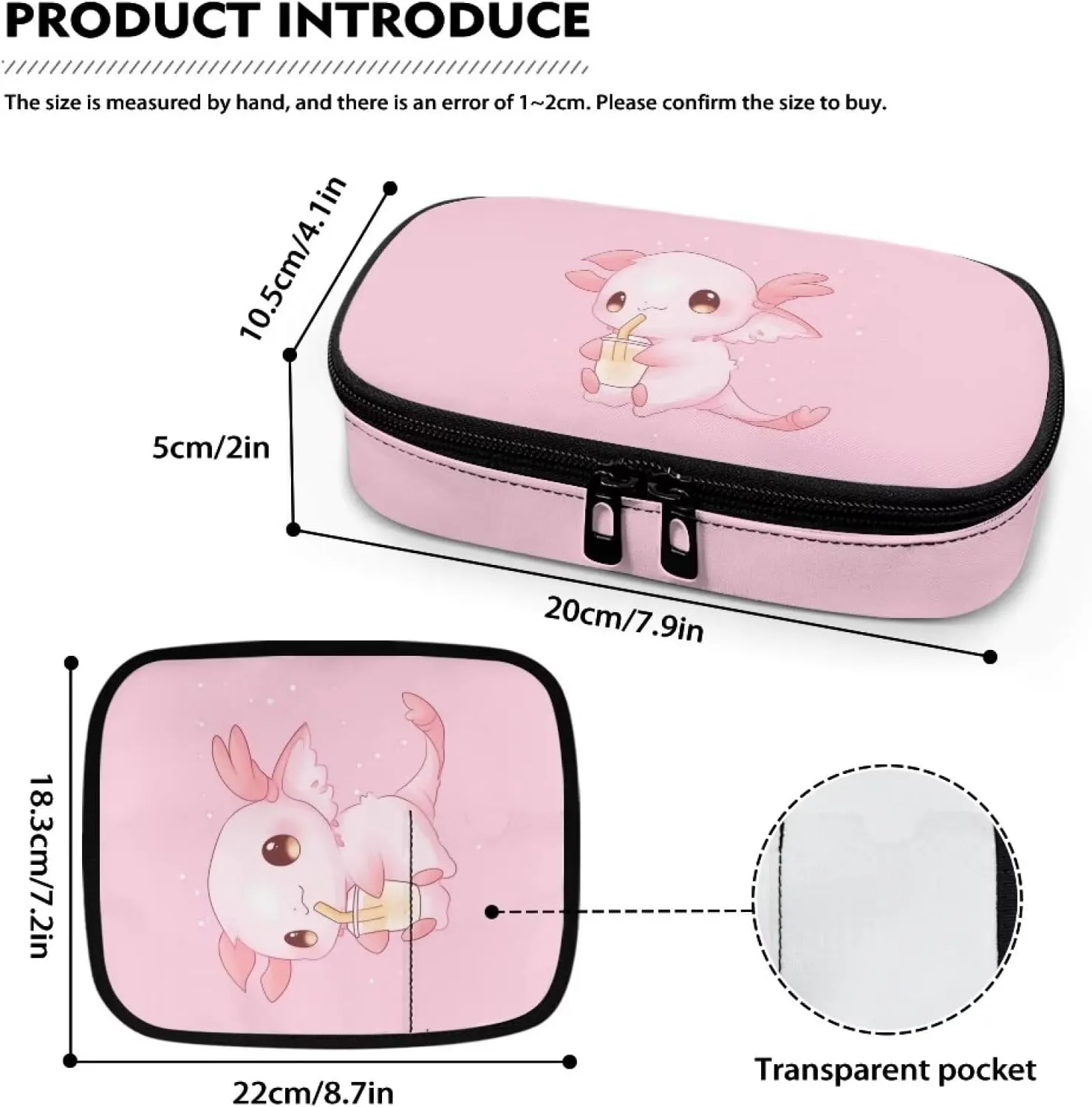 ZOUTAIRONG Axolotl Insulin Travel Case Cooler for Medicine Insulated Organizer Medication Cooler Bag for Diabetic Insulin Pen and Vials Storage Christmas Gifts Pink