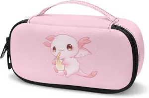 ZOUTAIRONG Axolotl Insulin Travel Case Cooler for Medicine Insulated Organizer Medication Cooler Bag for Diabetic Insulin Pen and Vials Storage Christmas Gifts Pink