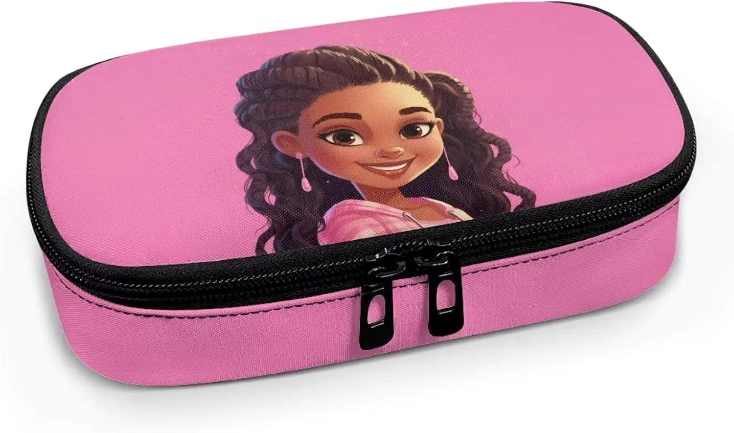 ZOUTAIRONG Black African Girl Insulin Cooler Travel Case Insulated Diabetic Kit Portable Bag Medication Cooler Bag for Insulin Pens Blood Glucose Monitor Supplies American Princess