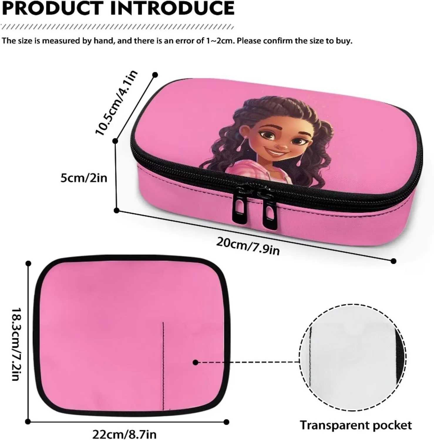 ZOUTAIRONG Black African Girl Insulin Cooler Travel Case Insulated Diabetic Kit Portable Bag Medication Cooler Bag for Insulin Pens Blood Glucose Monitor Supplies American Princess