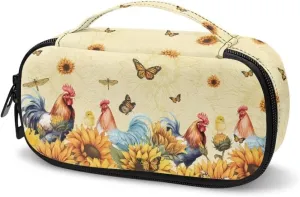 ZOUTAIRONG Butterfly Chicken Insulin Cooler Travel Case for Women Girls Travel Medicine Bag with Handle Zipper Purse Insulin Pouch Small Diabetic Supplies Bag Medication Travel Case for Insulin Pen