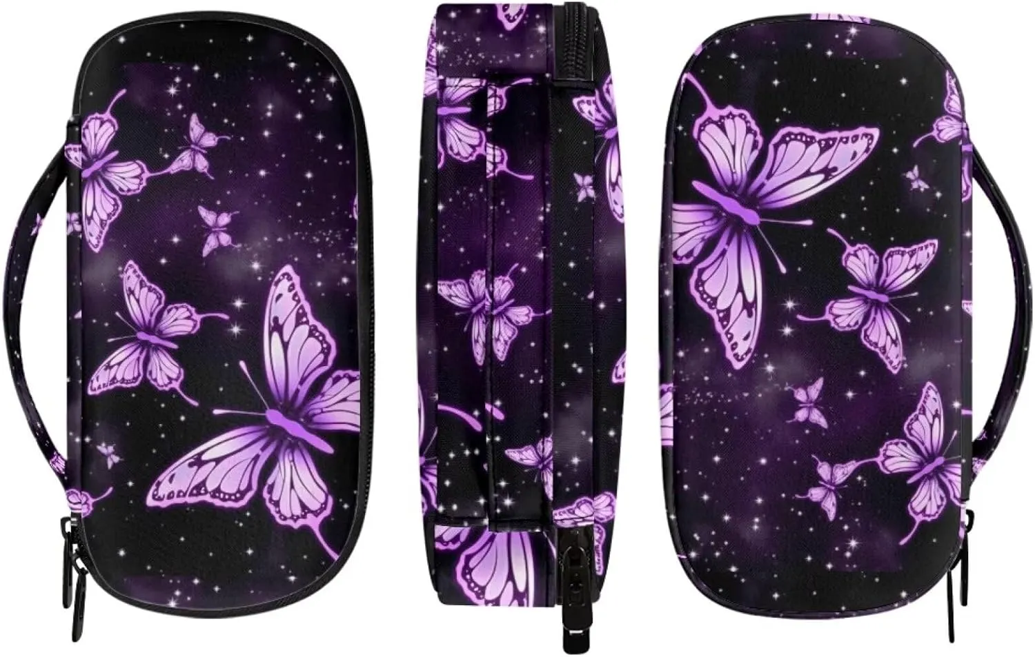 ZOUTAIRONG Butterfly Insulin Cooler Travel Bag Diabetic Kit Medications Organizer Case Travel Storage Portable Purse Medicine Cooler Bag for Insulin Pens Insulin Pouch Purple Moon Star