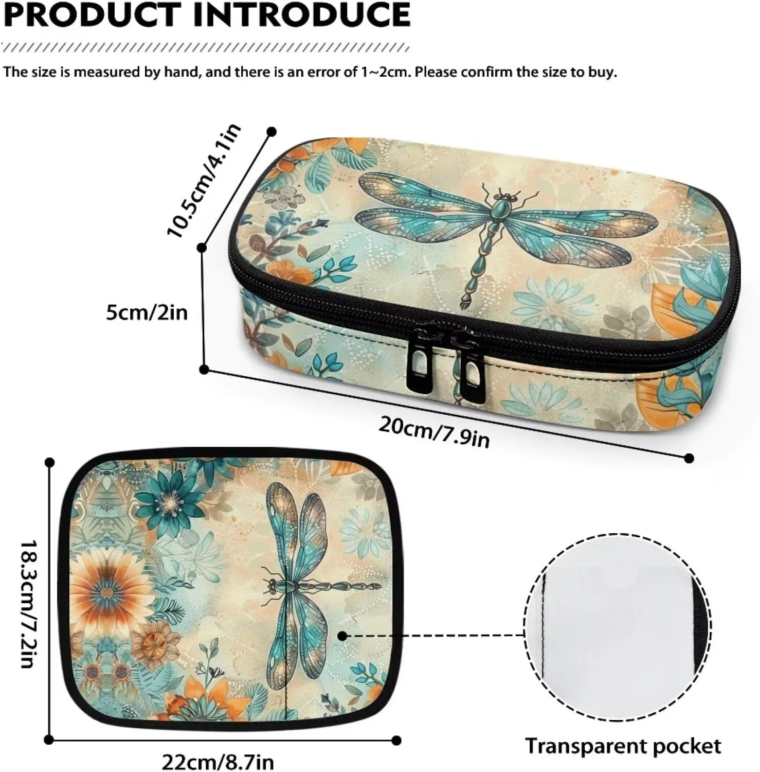 ZOUTAIRONG Dragonfly Flower Horse Insulin Cooler Travel Bag, Tribal Diabetic Travel Case Insulated Organizer Case Travel Storage Portable Medication Cooler Bag for Insulin Pens Blood Glucose Meter