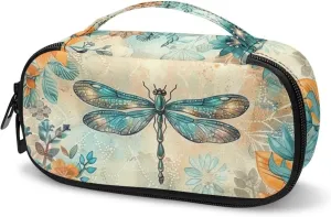 ZOUTAIRONG Dragonfly Flower Horse Insulin Cooler Travel Bag, Tribal Diabetic Travel Case Insulated Organizer Case Travel Storage Portable Medication Cooler Bag for Insulin Pens Blood Glucose Meter